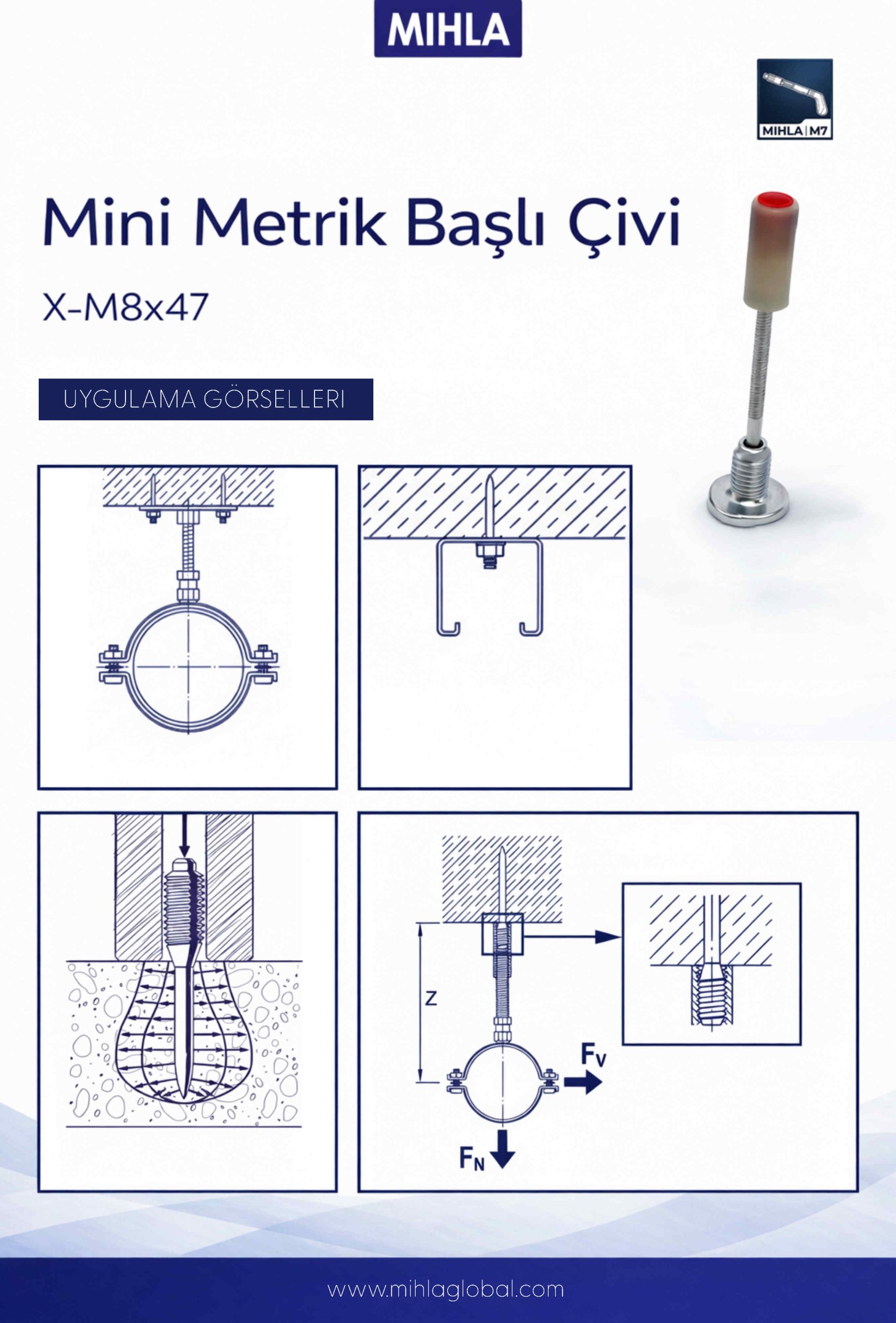 Mini Metrik Başlı Çivi