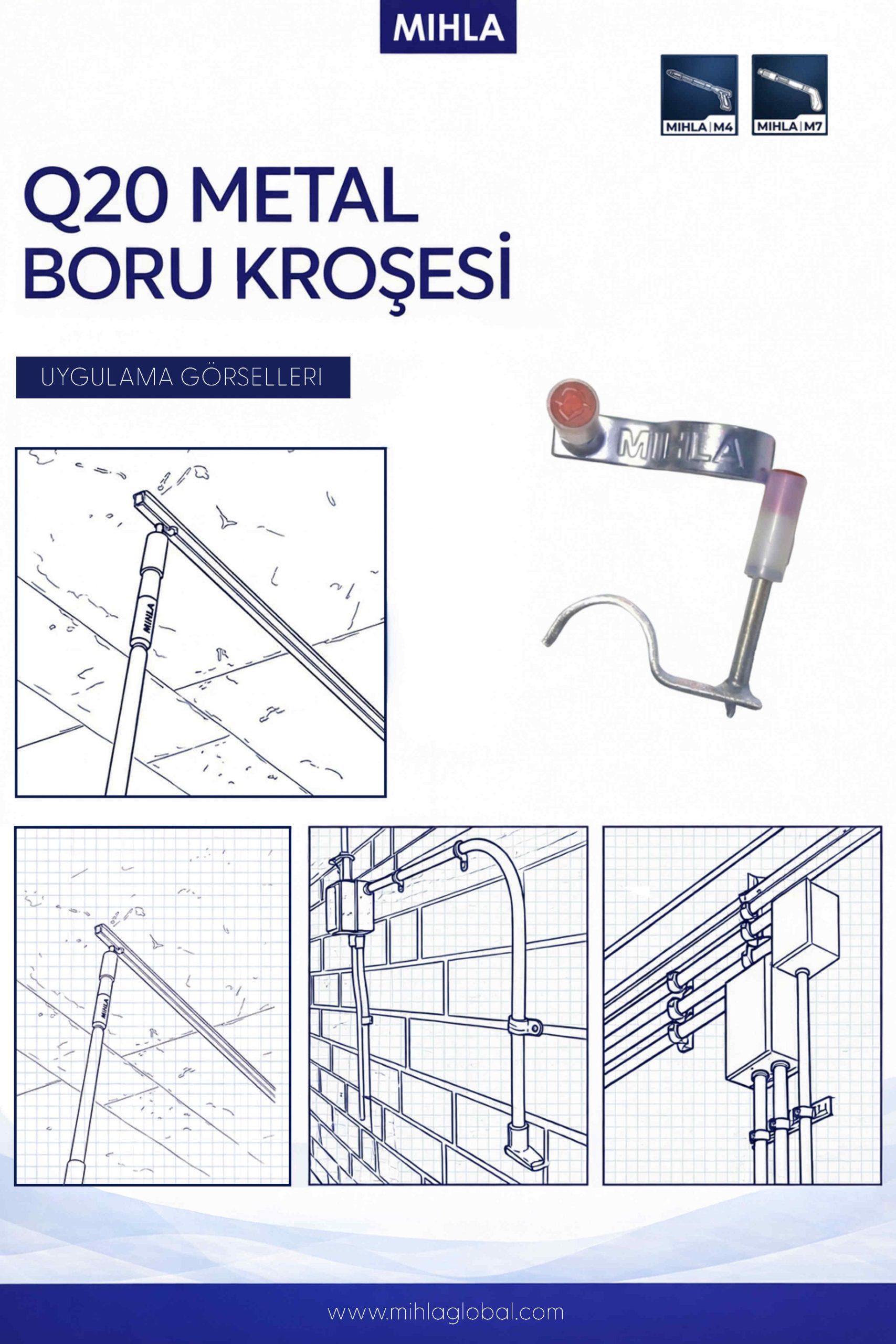 Metal Boru Kroşesi 16/20/25/32/50