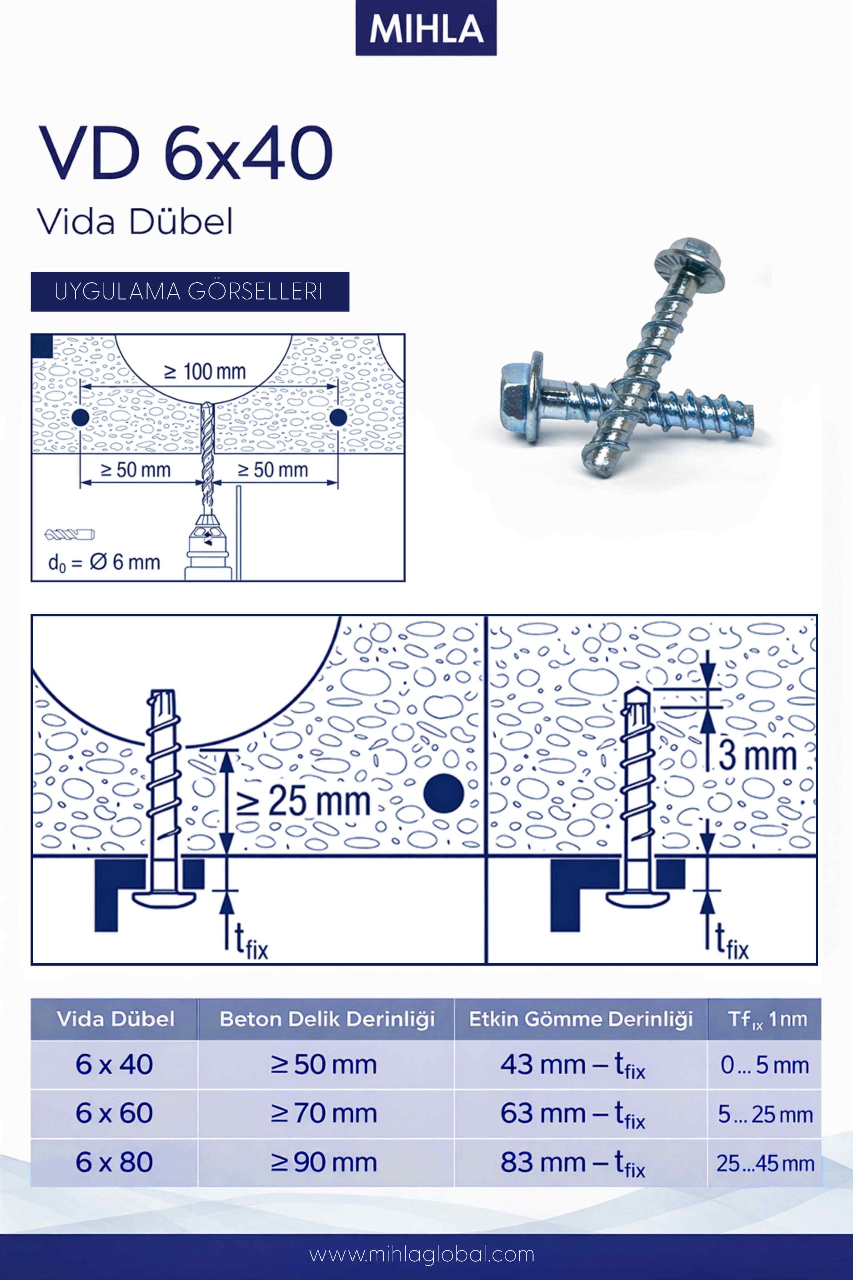 Vd 6x40 Vida Dübel